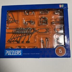 15 pieces metal brain‎ puzzlers (box is a bit damaged but NEW)